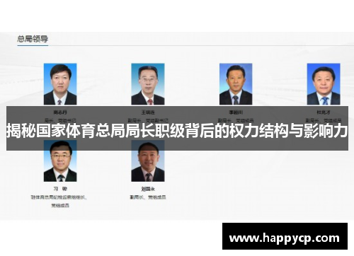揭秘国家体育总局局长职级背后的权力结构与影响力